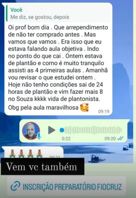 Print de agradecimento de aluno (13)